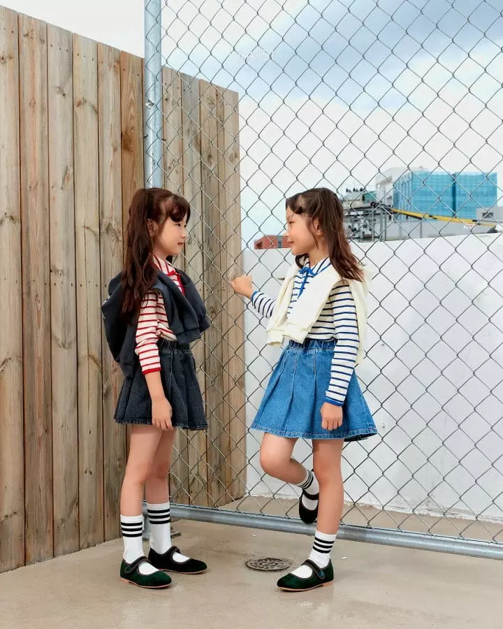 Pink151 - Korean Children Fashion - #childofig - Stripes Rib Collar Cardigan - 6