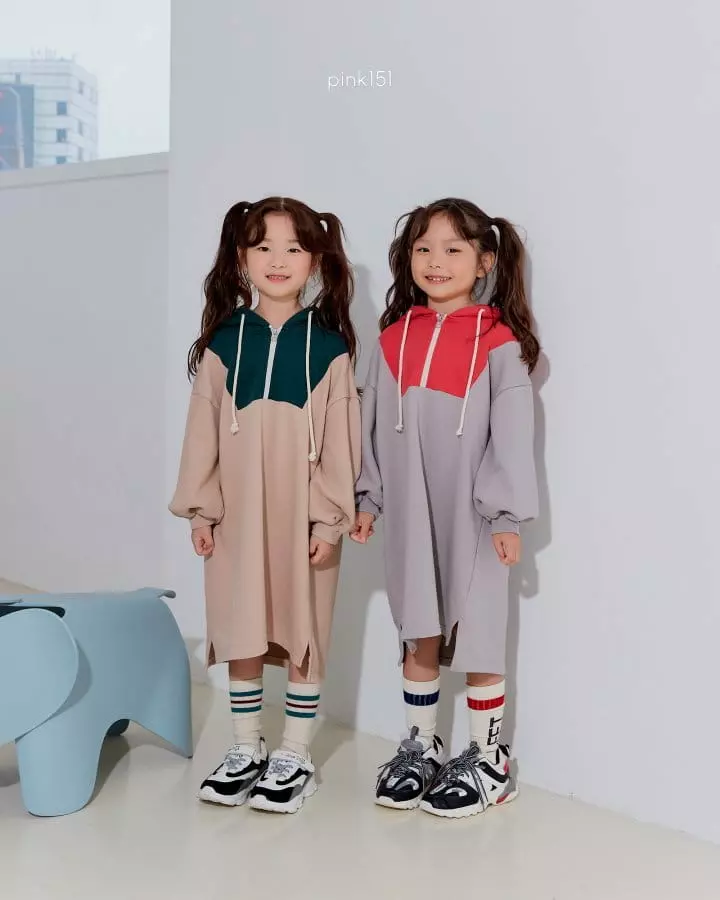 Pink151 - Korean Children Fashion - #childofig - Color Hoody One-piece