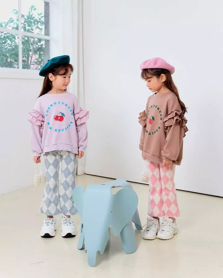Pink151 - Korean Children Fashion - #designkidswear - Cherry Frill Sweatshirt - 11