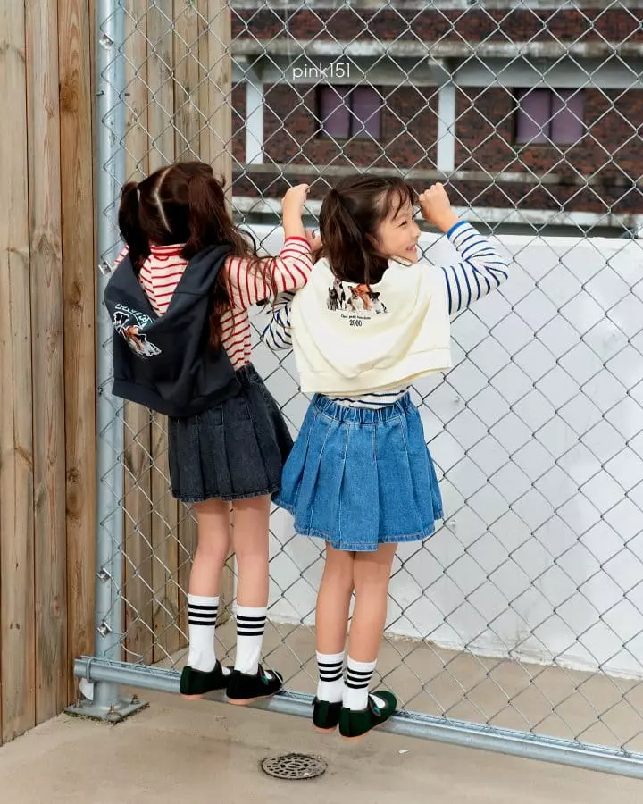 Pink151 - Korean Children Fashion - #designkidswear - Pleats Denim Skirt - 6