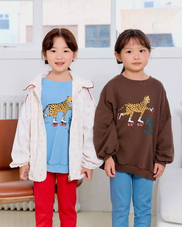 Pink151 - Korean Children Fashion - #discoveringself - Just Roll Cheetah Sweatshirt - 3