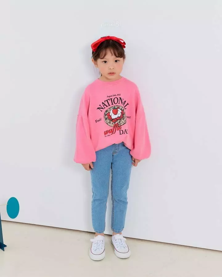 Pink151 - Korean Children Fashion - #discoveringself - Waffle Day Sweatshirt - 2