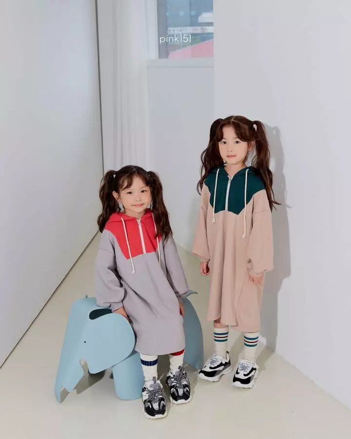 Pink151 - Korean Children Fashion - #designkidswear - Color Hoody One-piece - 4