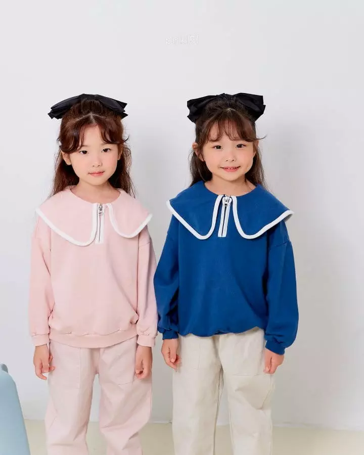 Pink151 - Korean Children Fashion - #kidsshorts - Sailor Zip-up Tee - 3