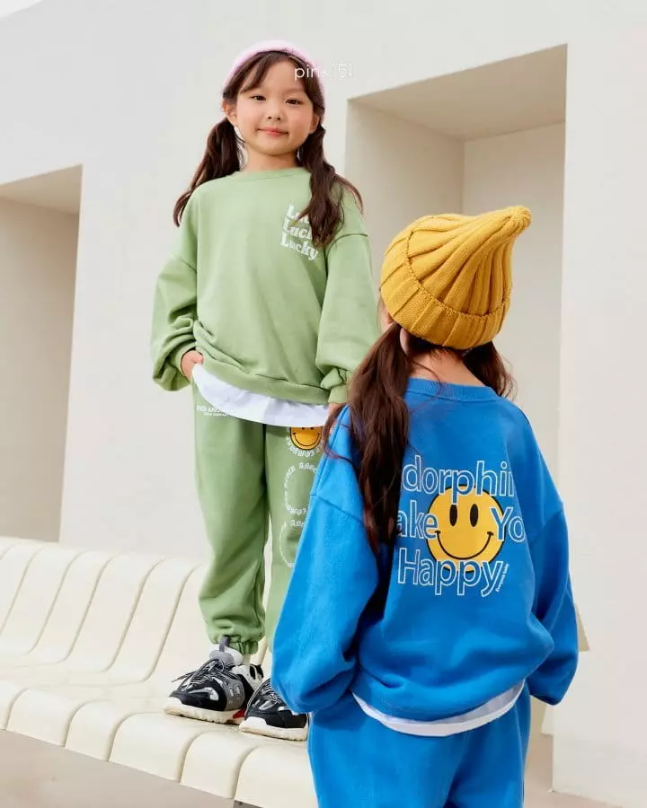 Pink151 - Korean Children Fashion - #kidsshorts - Lucky Smile Layered Sweatshirt - 2