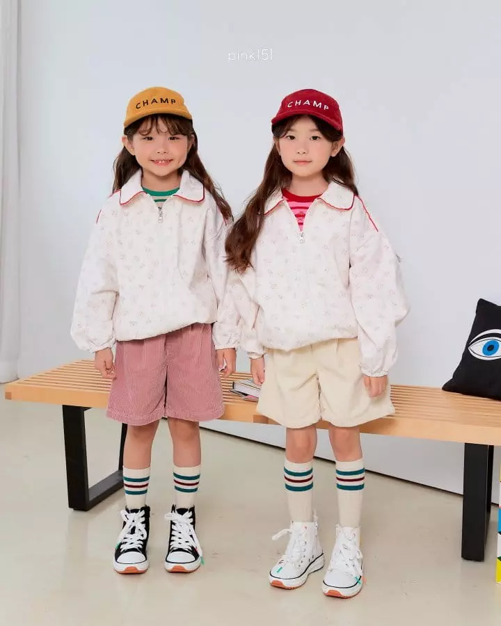 Pink151 - Korean Children Fashion - #kidsshorts - Flower Collar Jumper