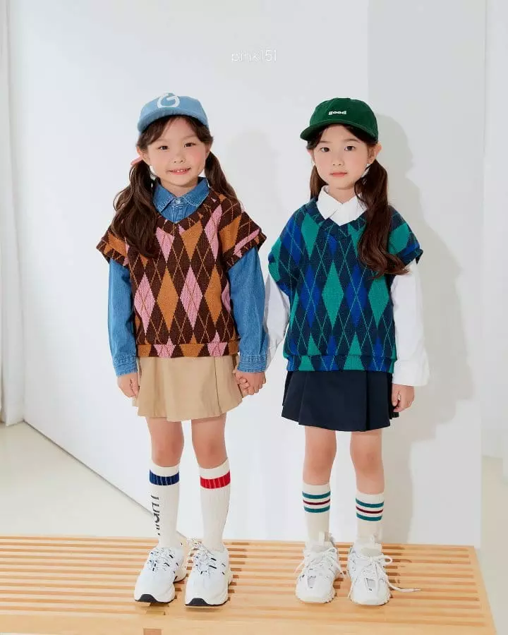 Pink151 - Korean Children Fashion - #kidzfashiontrend - Dia Knit Vest