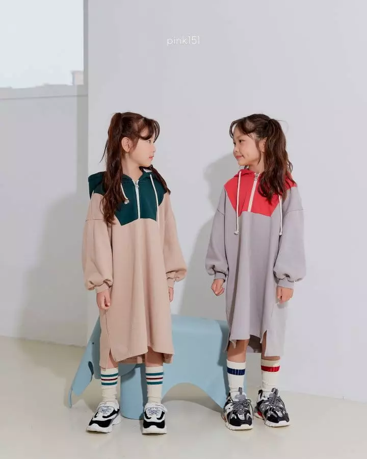 Pink151 - Korean Children Fashion - #magicofchildhood - Color Hoody One-piece - 11