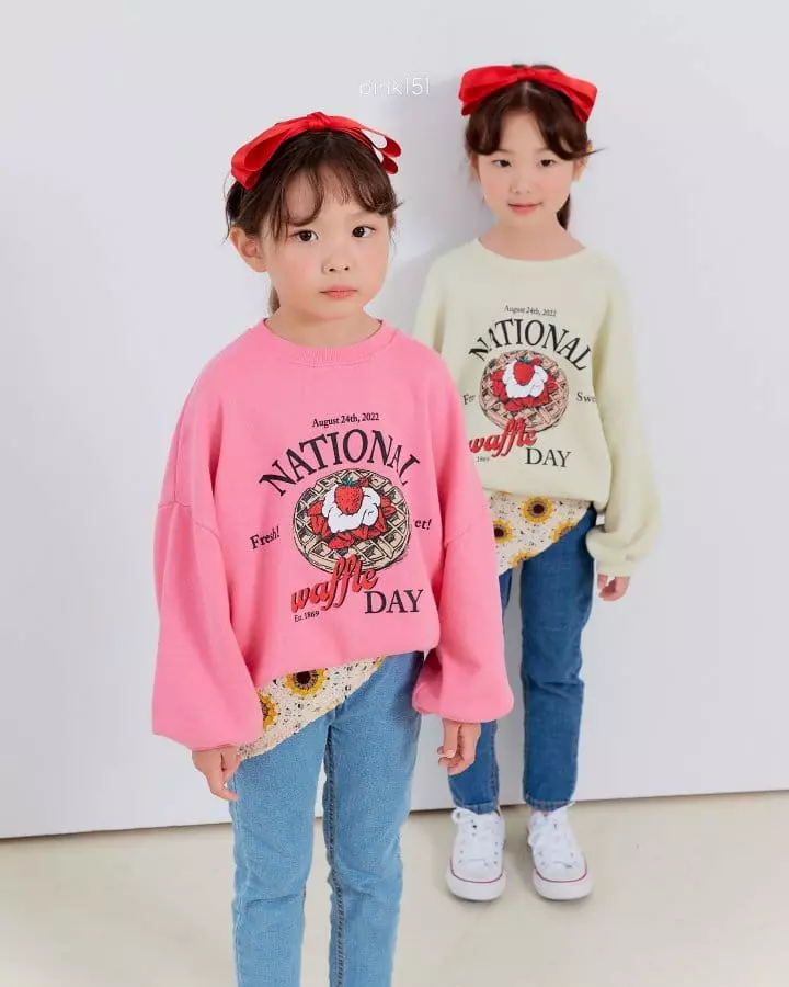Pink151 - Korean Children Fashion - #minifashionista - Waffle Day Sweatshirt - 10