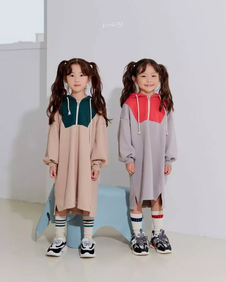 Pink151 - Korean Children Fashion - #minifashionista - Color Hoody One-piece - 12