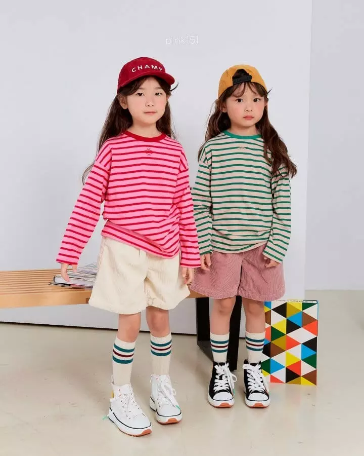 Pink151 - Korean Children Fashion - #todddlerfashion - Vivian Stripes Single Tee - 5