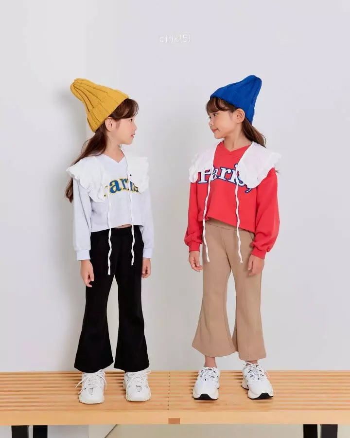 Pink151 - Korean Children Fashion - #todddlerfashion - Paris Crop Sweatshirt - 8