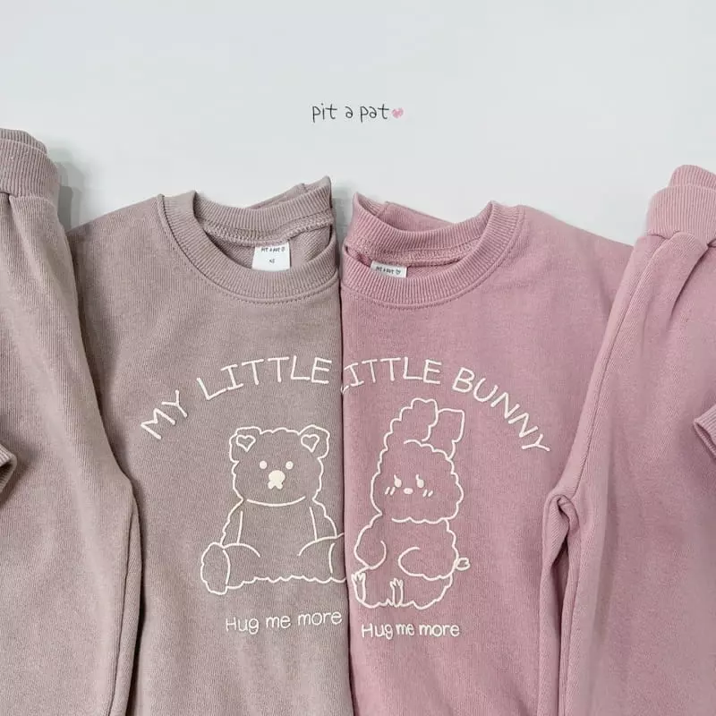 Pitapat - Korean Children Fashion - #Kfashion4kids - Hug Me Top Bottom Set - 5