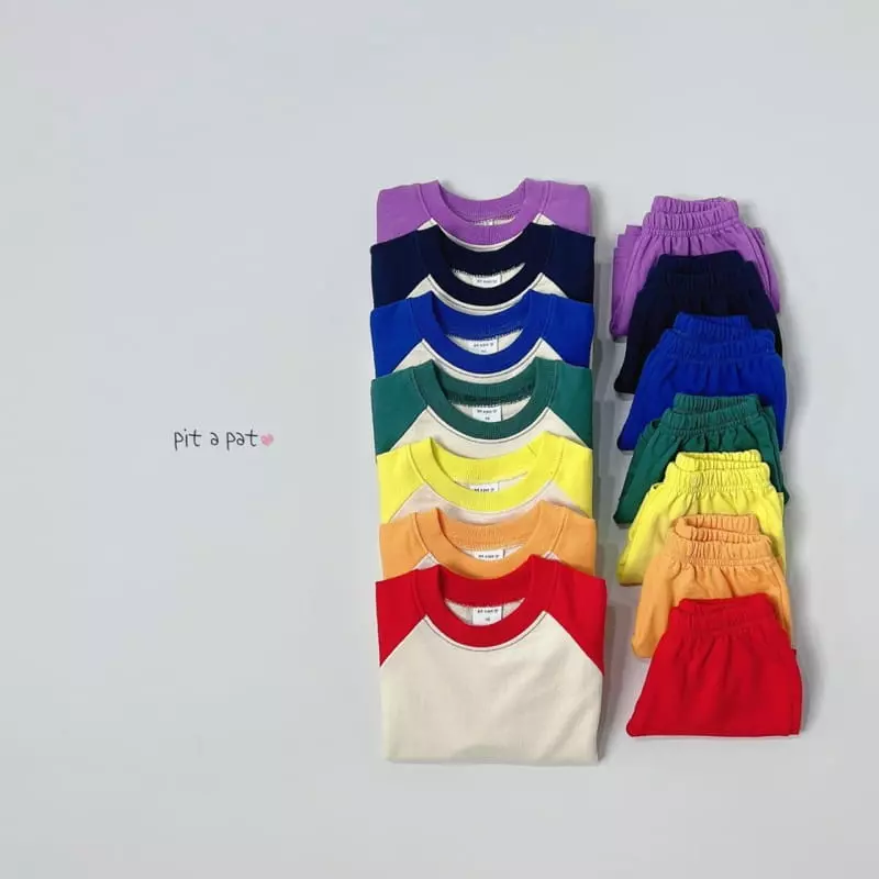 Pitapat - Korean Children Fashion - #Kfashion4kids - Rainbow Top Bottom Set - 6