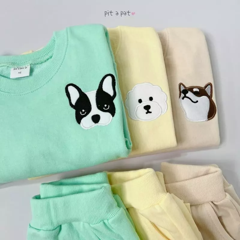 Pitapat - Korean Children Fashion - #stylishchildhood - Puppy Top Bottom Set - 4