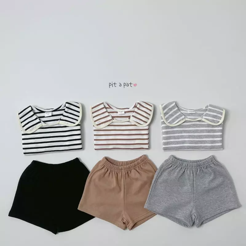 Pitapat - Korean Children Fashion - #childofig - Mignon Collar Top Bottom Set - 6