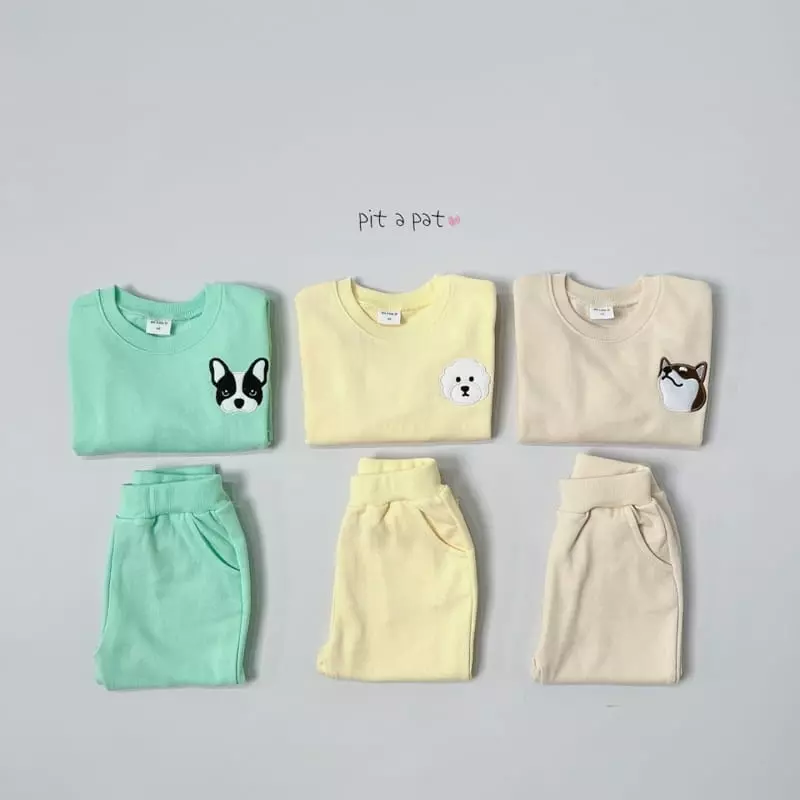 Pitapat - Korean Children Fashion - #designkidswear - Puppy Top Bottom Set - 6