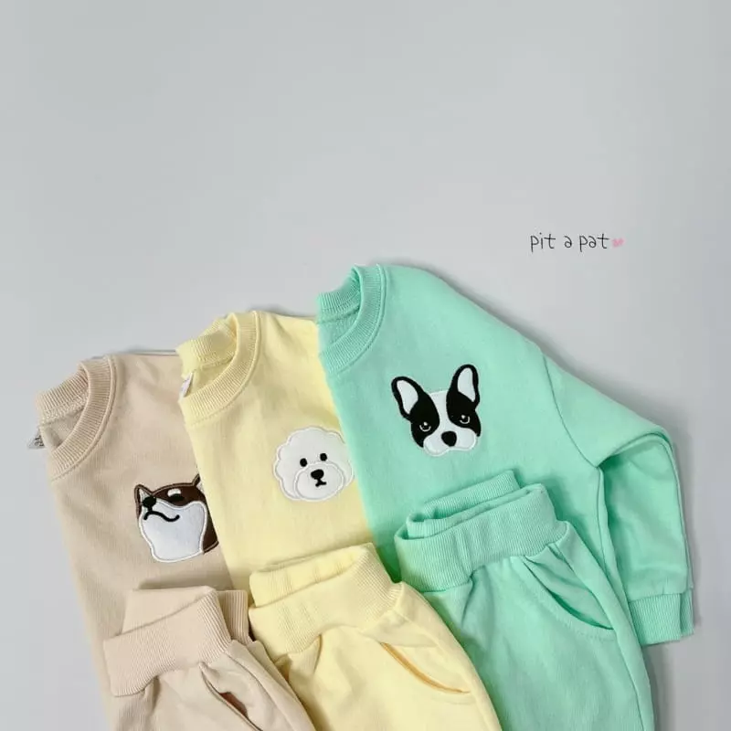 Pitapat - Korean Children Fashion - #discoveringself - Puppy Top Bottom Set - 7