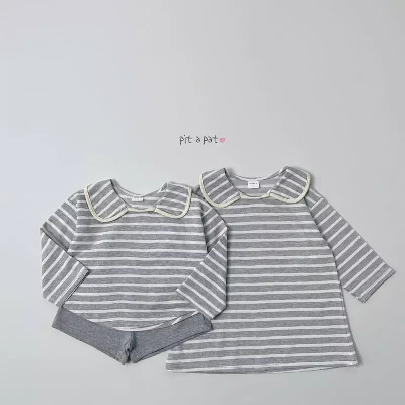 Pitapat - Korean Children Fashion - #discoveringself - Mignon Collar Top Bottom Set - 9