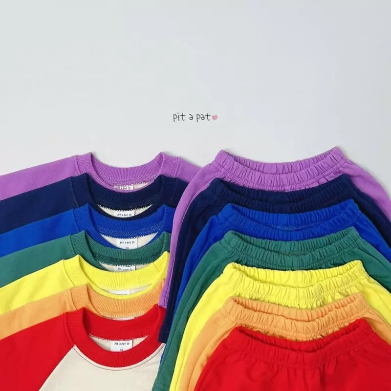 Pitapat - Korean Children Fashion - #discoveringself - Rainbow Top Bottom Set