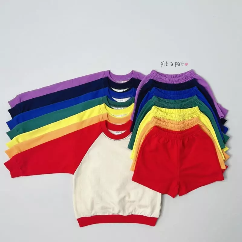 Pitapat - Korean Children Fashion - #fashionkids - Rainbow Top Bottom Set - 2