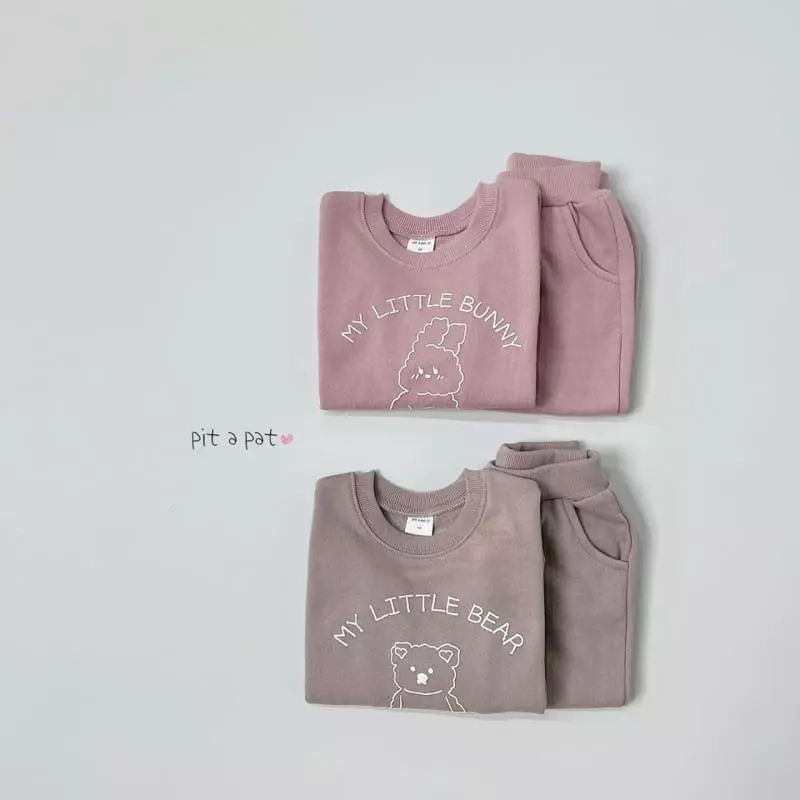Pitapat - Korean Children Fashion - #kidsshorts - Hug Me Top Bottom Set - 2