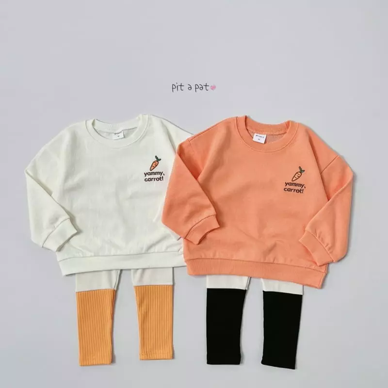 Pitapat - Korean Children Fashion - #kidsshorts - Yammy Carrot Sweatshirt - 6