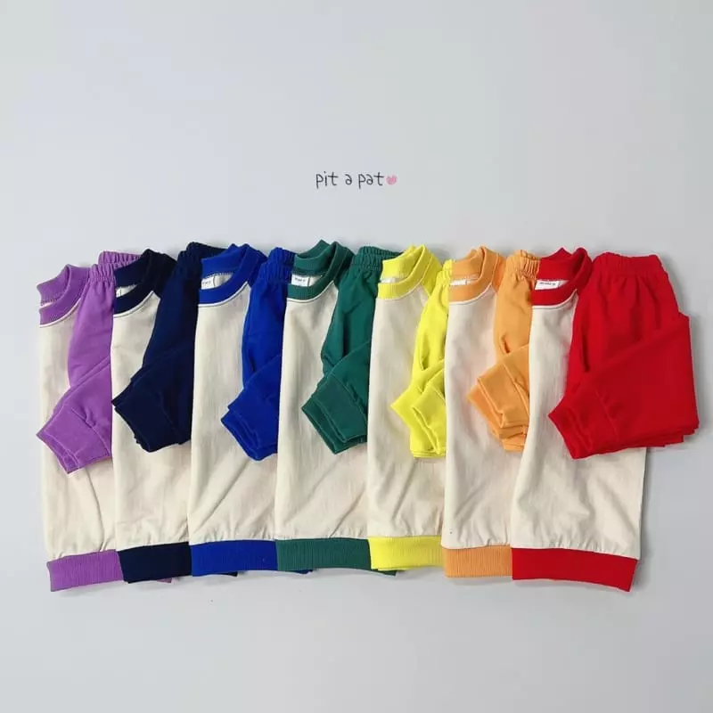 Pitapat - Korean Children Fashion - #kidsshorts - Rainbow Top Bottom Set - 4