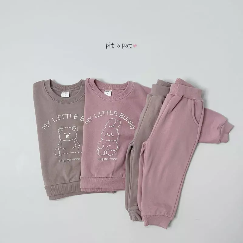 Pitapat - Korean Children Fashion - #kidsstore - Hug Me Top Bottom Set - 4