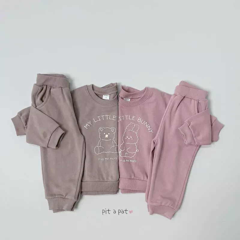 Pitapat - Korean Children Fashion - #littlefashionista - Hug Me Top Bottom Set - 6