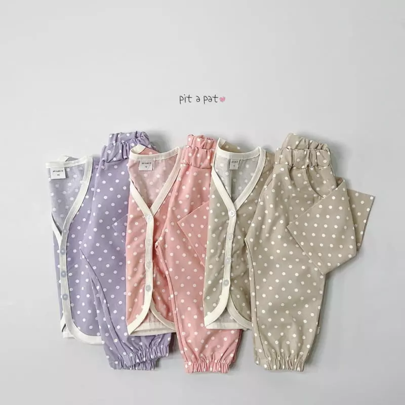 Pitapat - Korean Children Fashion - #minifashionista - Bubble Cardigan Bottom Set - 2