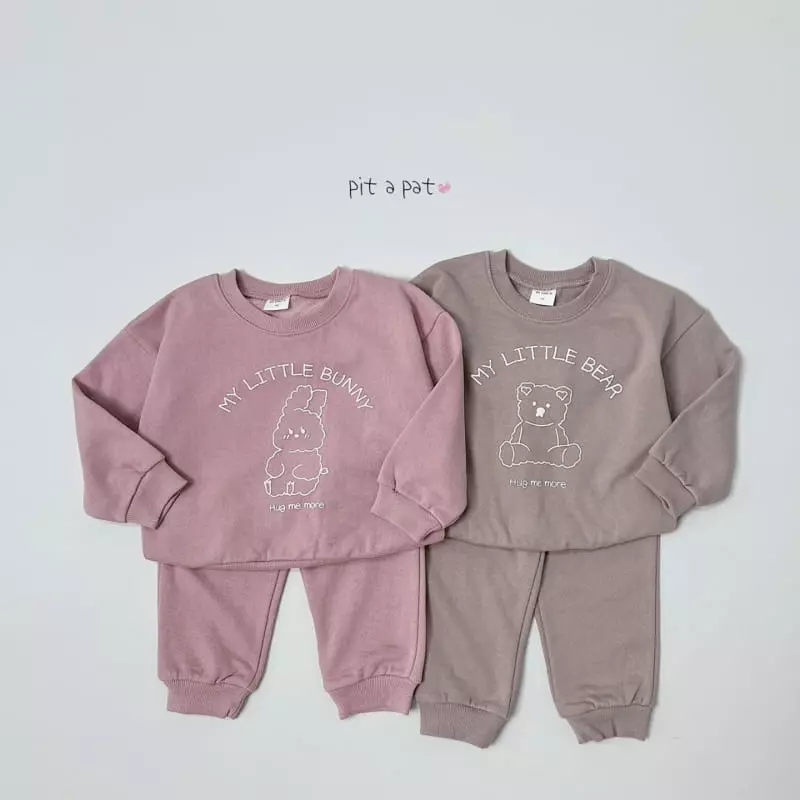 Pitapat - Korean Children Fashion - #prettylittlegirls - Hug Me Top Bottom Set - 9