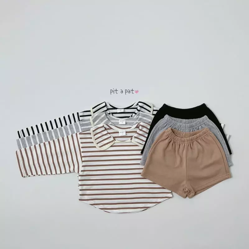 Pitapat - Korean Children Fashion - #minifashionista - Mignon Collar Top Bottom Set - 4