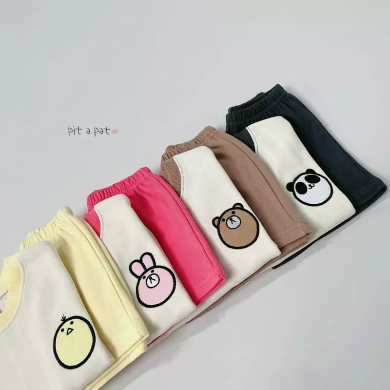 Pitapat - Korean Children Fashion - #toddlerclothing - Zoo Top Bottom Set - 4