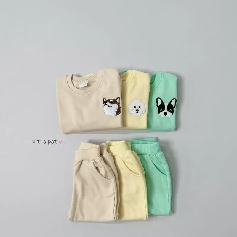 Pitapat - Korean Children Fashion - #stylishchildhood - Puppy Top Bottom Set - 3
