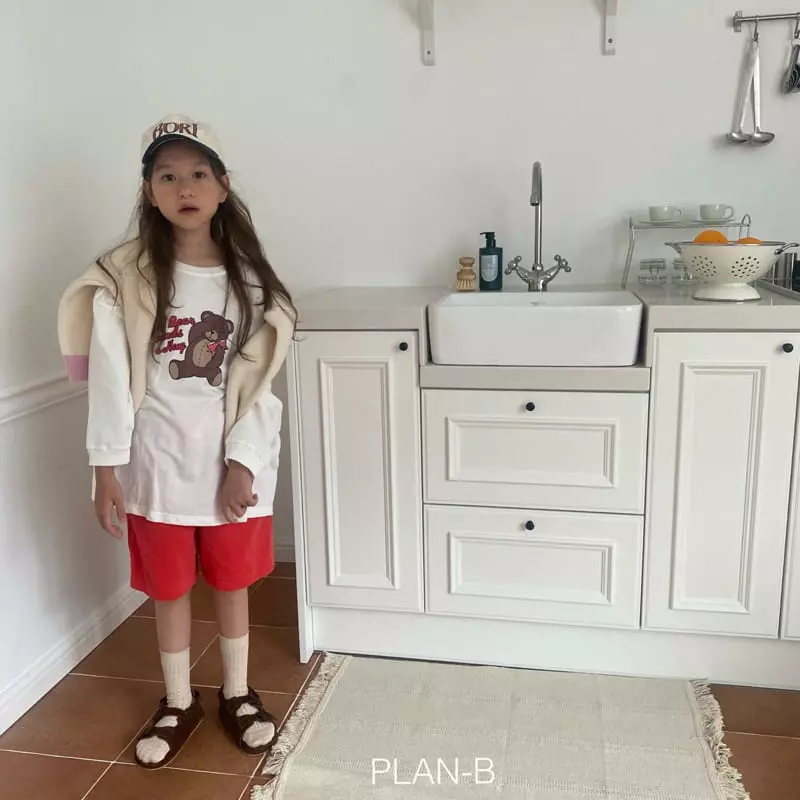 Plan B - Korean Children Fashion - #childrensboutique - Star Embroidery Ribbon Bear Tee