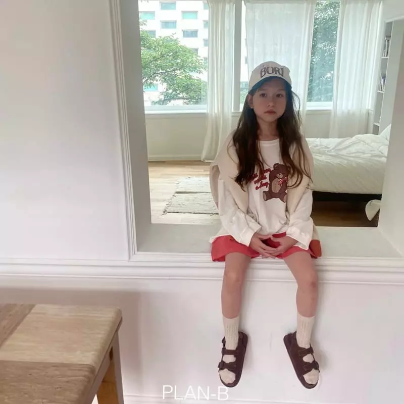 Plan B - Korean Children Fashion - #kidsshorts - Star Embroidery Ribbon Bear Tee - 5