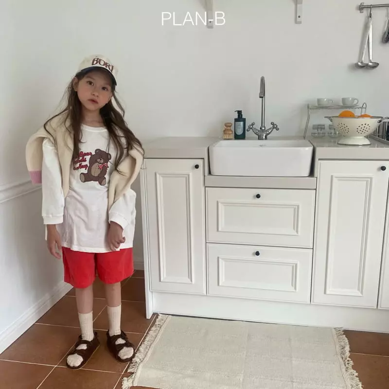 Plan B - Korean Children Fashion - #magicofchildhood - Star Embroidery Ribbon Bear Tee - 10