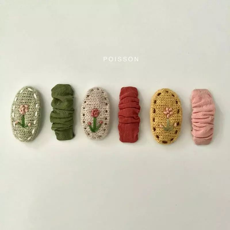 Poisson - Korean Children Fashion - #Kfashion4kids - Lana Embrodiery Hairpin Set