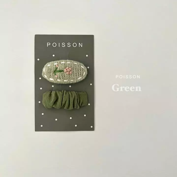 Poisson - Korean Children Fashion - #childofig - Lani Embroidery Hairpin - 10