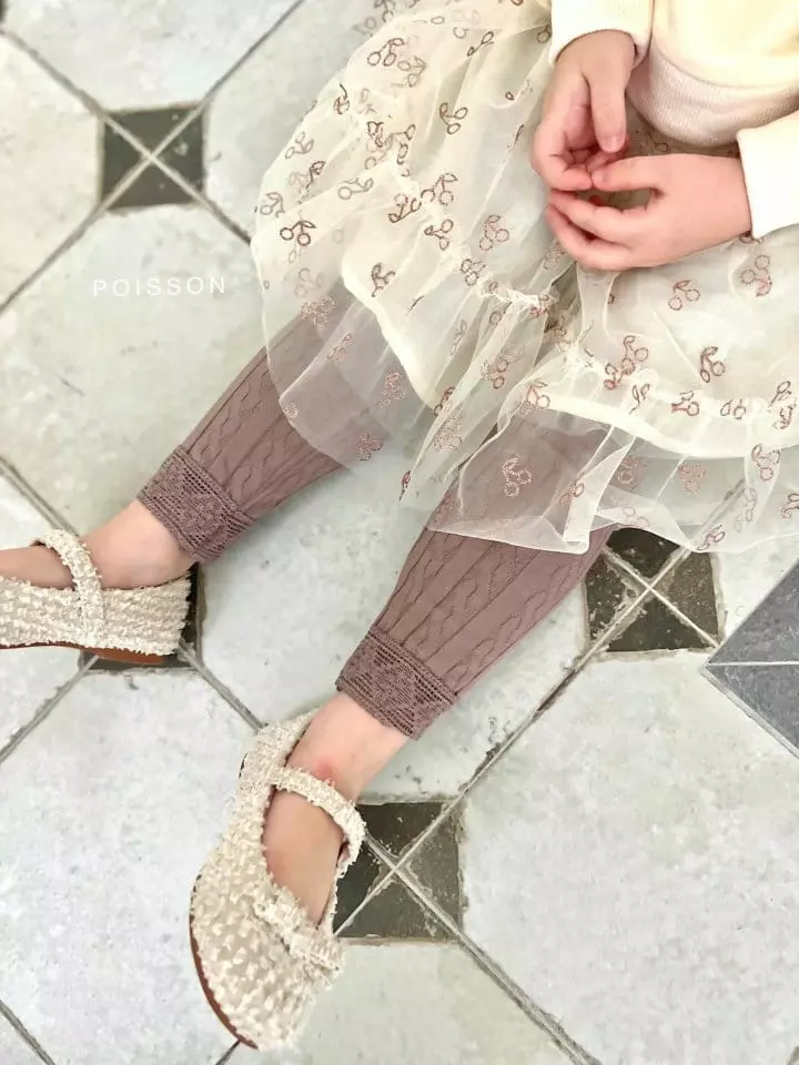 Poisson - Korean Children Fashion - #kidsstore - 22 Fall Lace Leggings - 9
