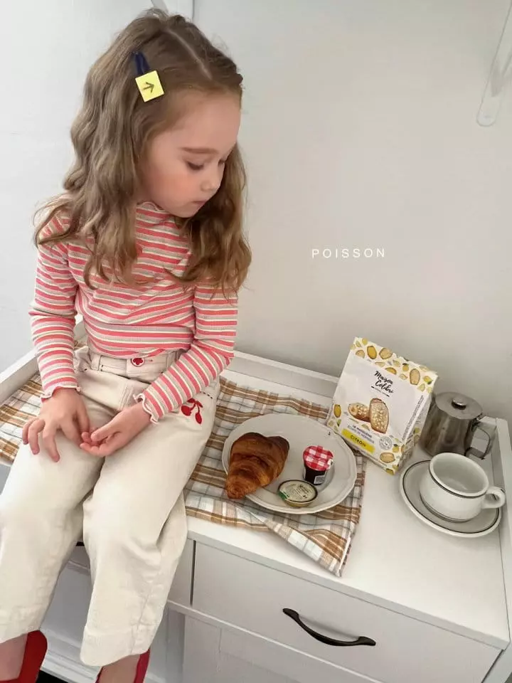Poisson - Korean Children Fashion - #littlefashionista - Hear Stripes Tee - 9