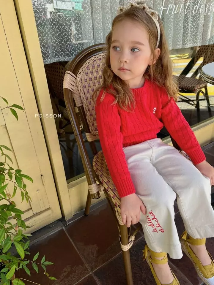Poisson - Korean Children Fashion - #littlefashionista - Twist Knit Tee - 4