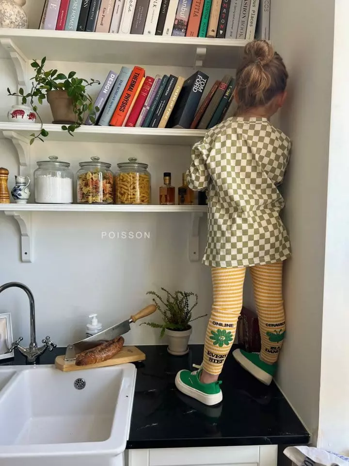 Poisson - Korean Children Fashion - #littlefashionista - Checker Tee - 4