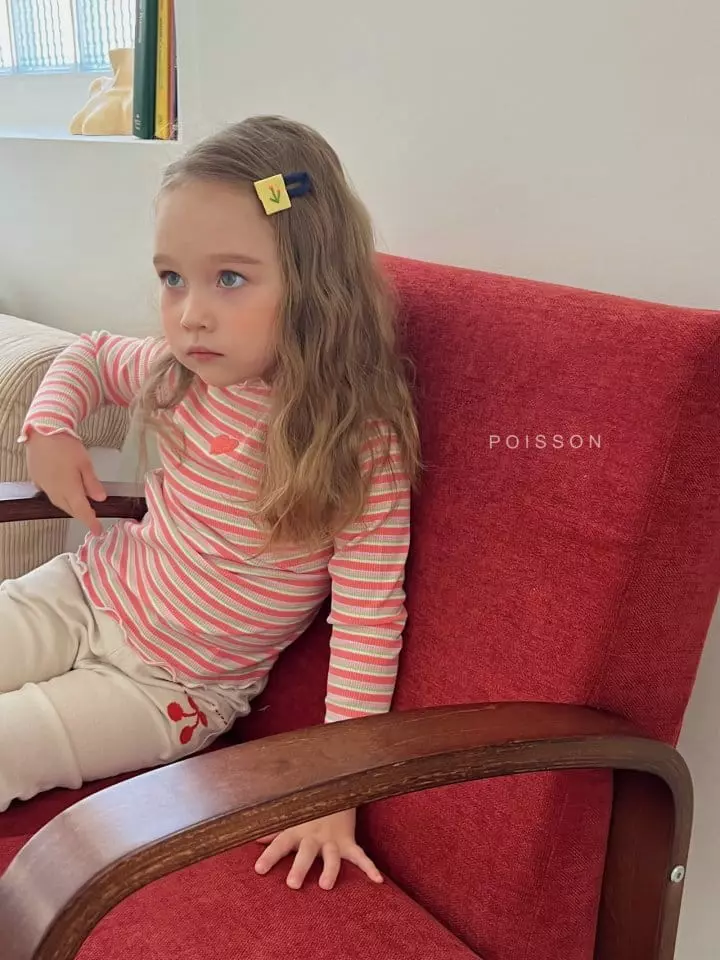 Poisson - Korean Children Fashion - #minifashionista - Cherry EmbrodieryHiarpin - 3