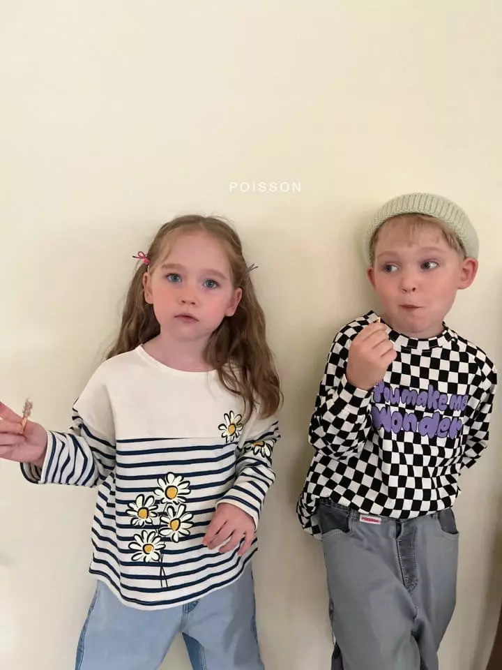 Poisson - Korean Children Fashion - #minifashionista - Flower Stripes Tee - 9