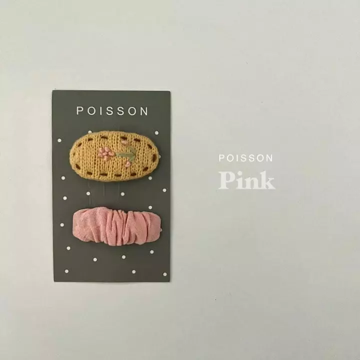 Poisson - Korean Children Fashion - #magicofchildhood - Lana Embrodiery Hairpin Set - 4