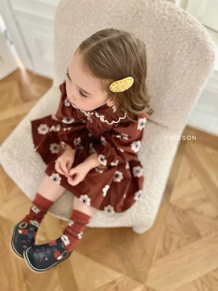 Poisson - Korean Children Fashion - #stylishchildhood - Lana Embrodiery Hairpin Set - 8