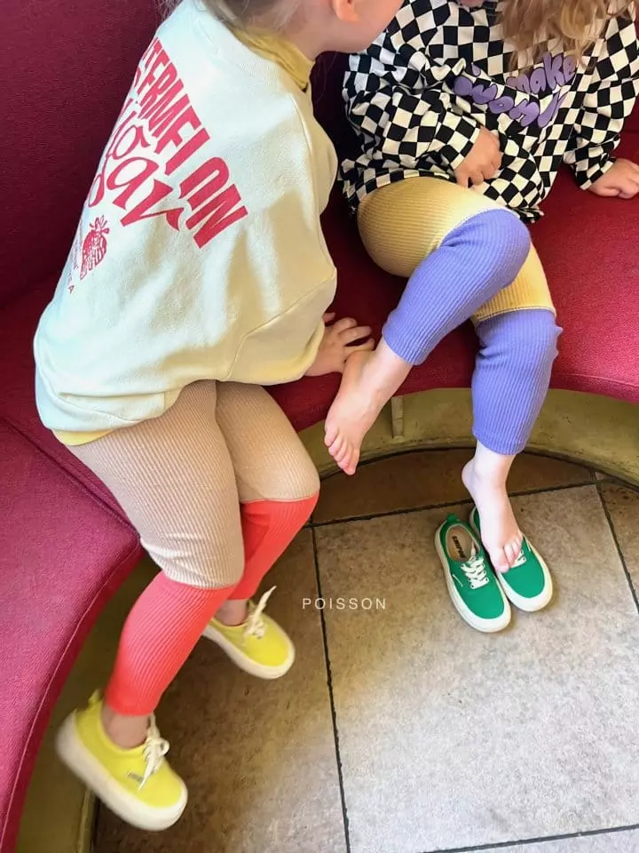 Poisson - Korean Children Fashion - #todddlerfashion - Embroidery Half Leggings - 3