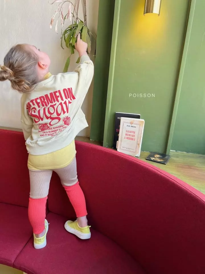 Poisson - Korean Children Fashion - #todddlerfashion - Embroidery Half Leggings - 4